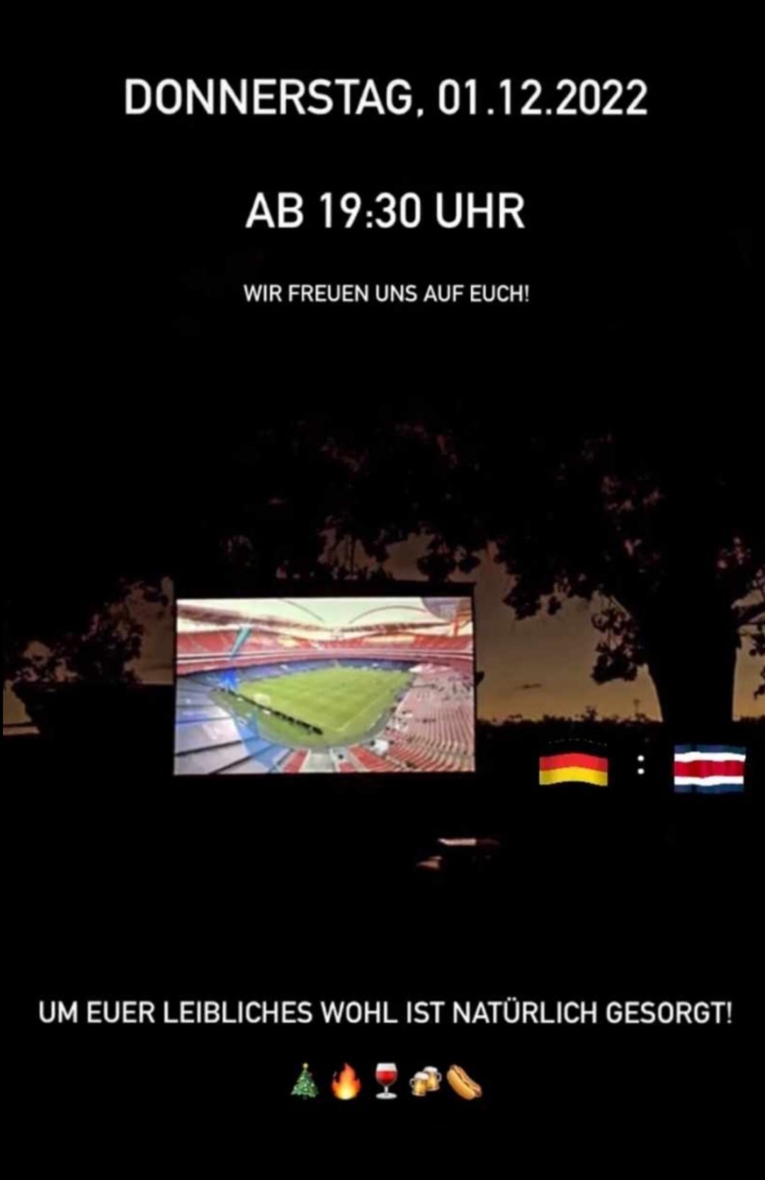 Lebendiger Adventskalender - Public Viewing Fußball WM am 01.12.2022