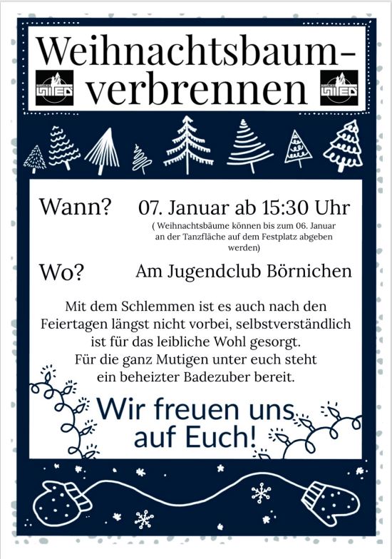 Weihnachtsbaumverbrennen in Börnichen_07.01.2023