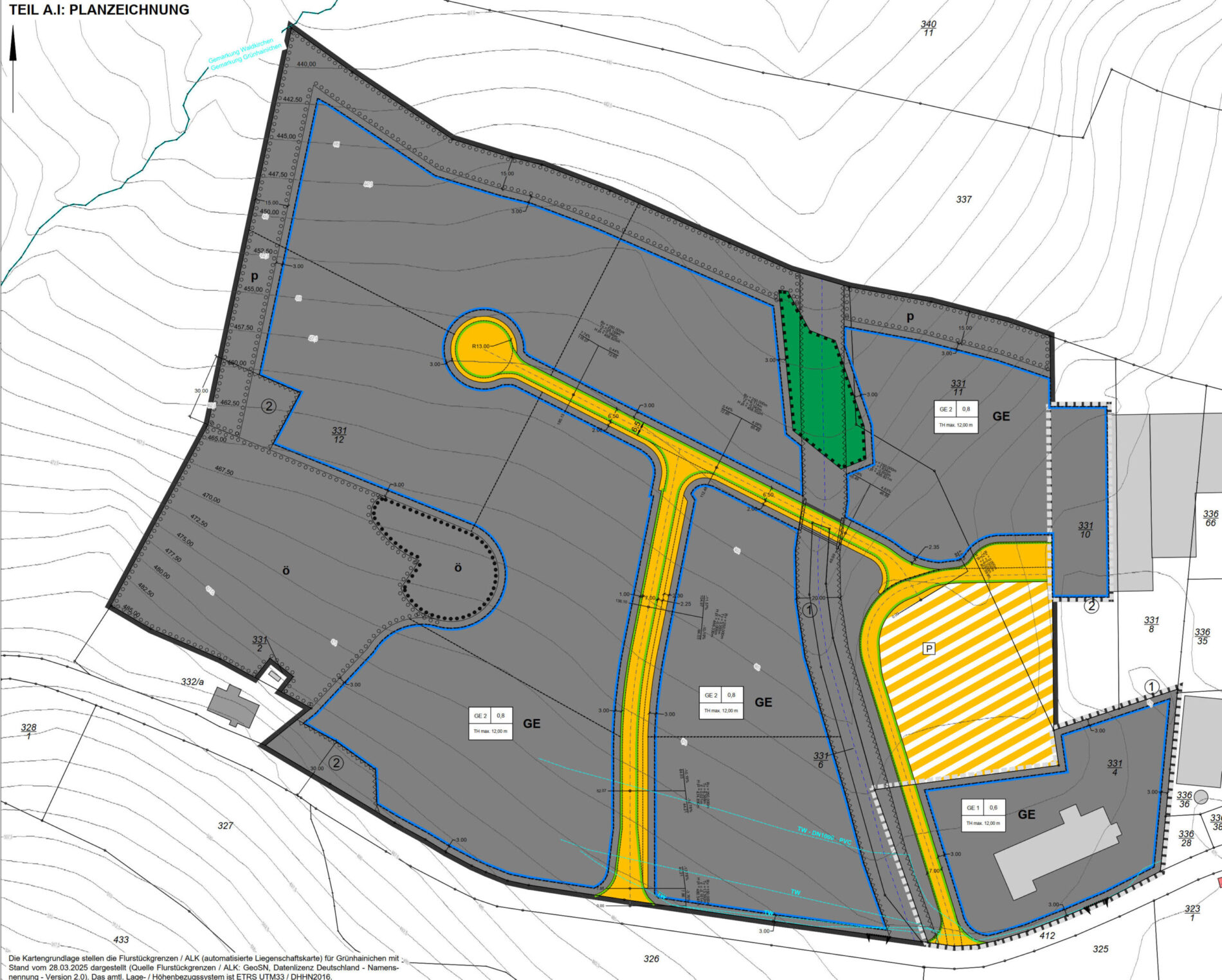 Gemeinde Grünhainichen B-Plan „Am Wildenstein“ – Öffentliche Bekanntmachung Vorentwurf Stand 08/2025