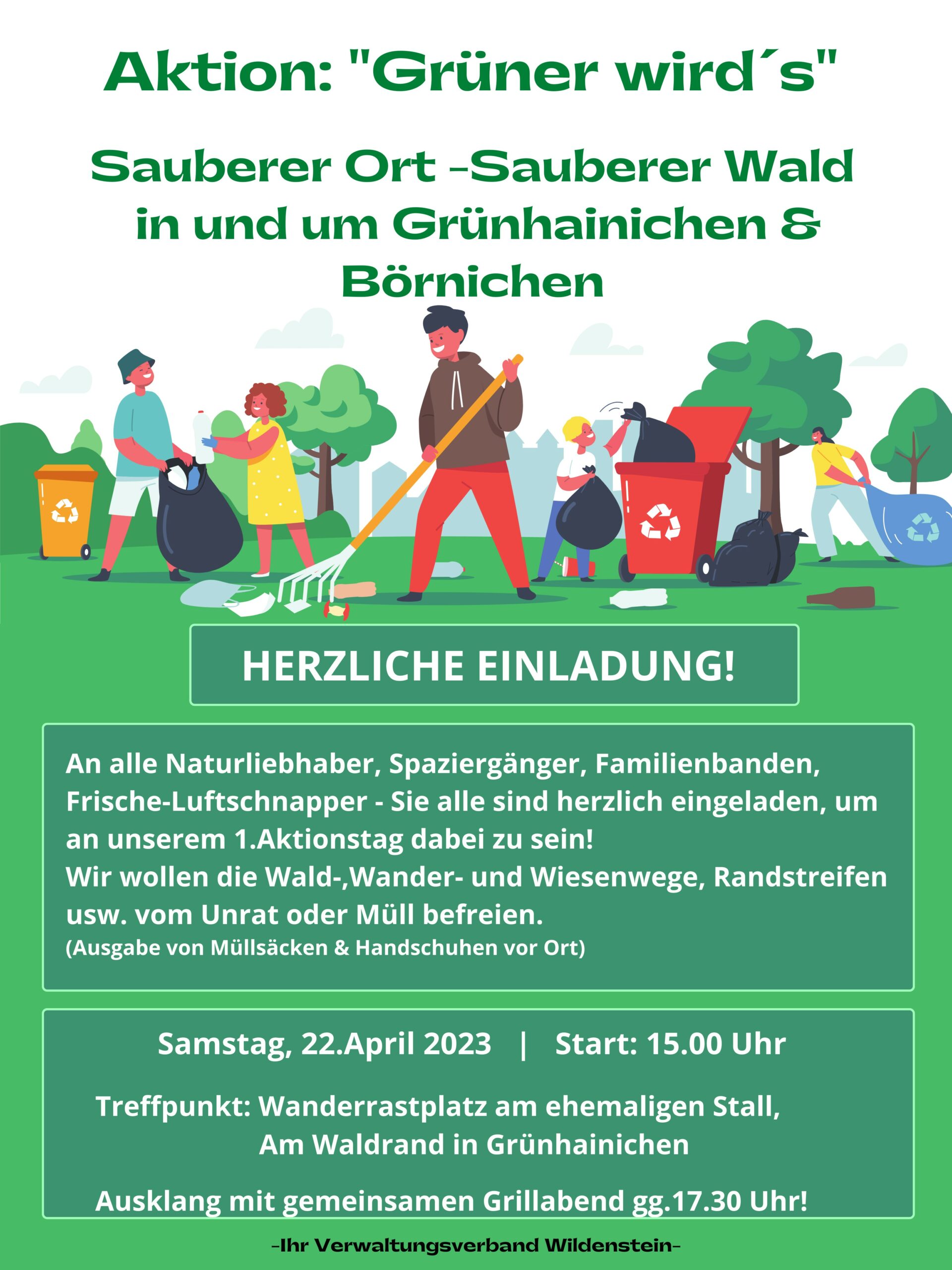 Aktionstag "Grüner wird´s" - sauberer Ort-sauberer Wald