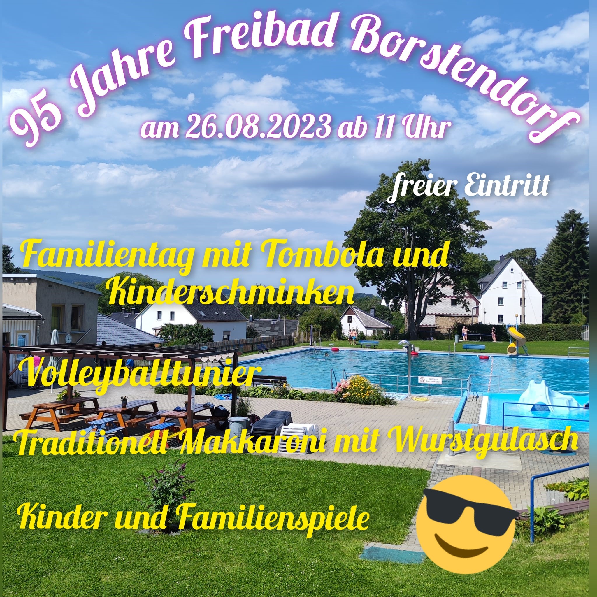 Borstendorf feiert! Familientag im Freibad Borstendorf am 26.08.2023