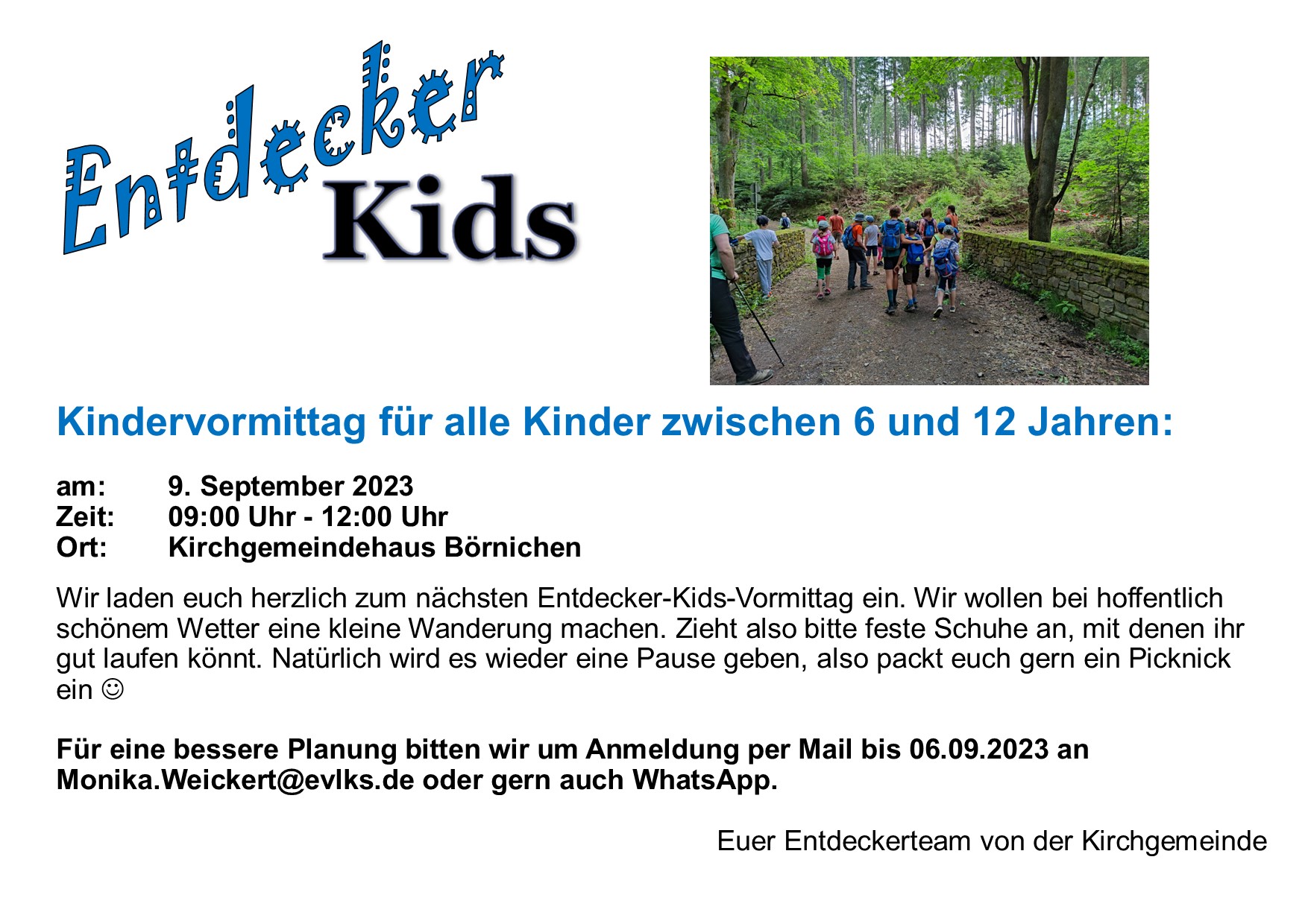 Entdecker Kids am 09.09.2023 in Börnichen