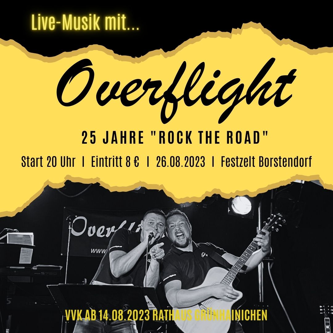 Borstendorf feiert! 25 Jahre Band "Overflight" am 26.08.2023