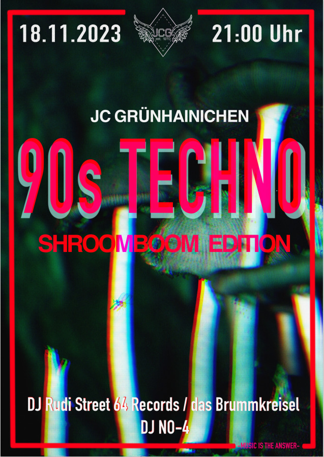 90s TECHNO PARTY Jugendclub Grünhainichen 18.11.2023