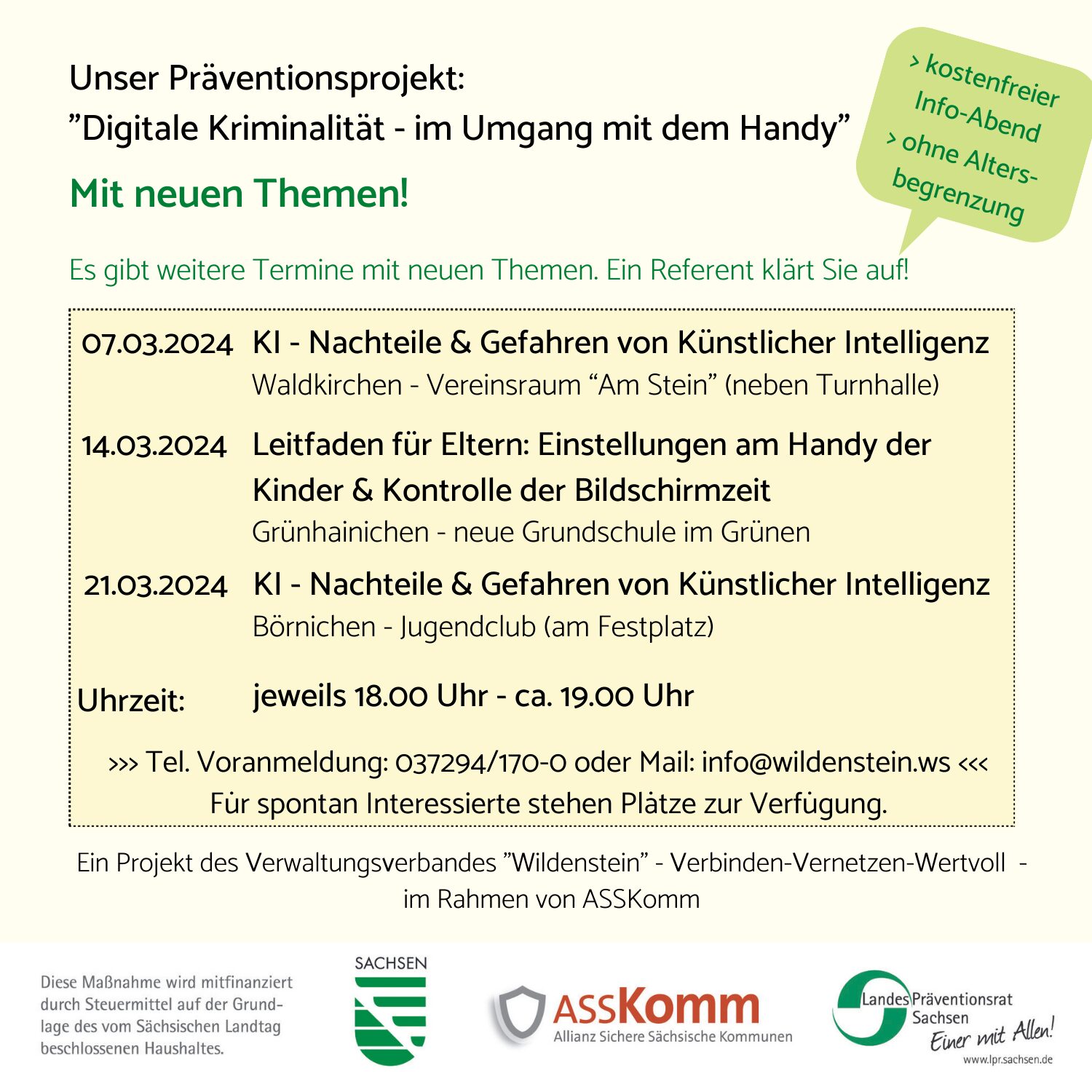 Prävention: Neue Handy-Workshops!