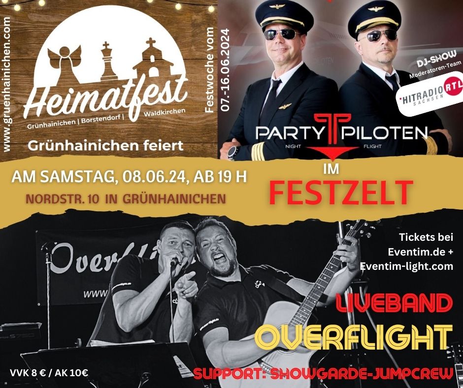 HEIMATFEST - tagsüber Familientag & abends HIT Radio RTL Veranstaltung in Grünhainichen am 08.06.2024