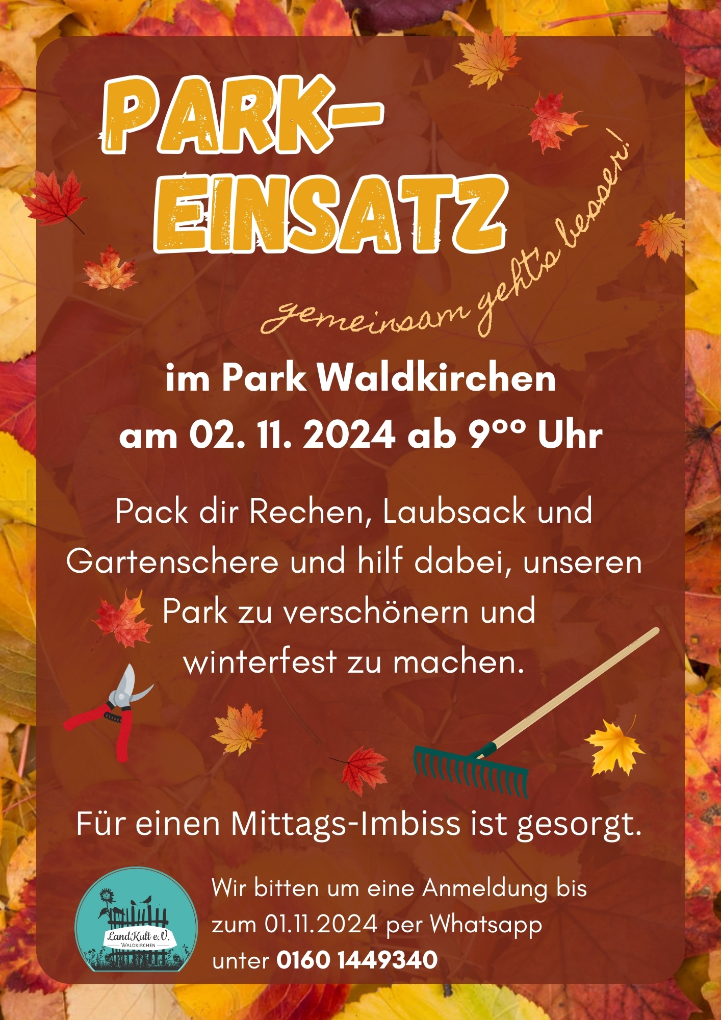 Parkeinsatz im Park Waldkirchen