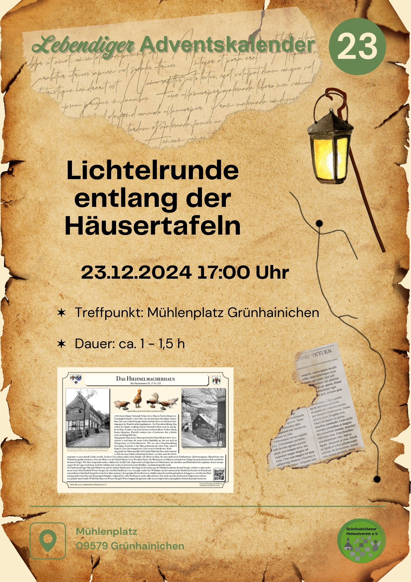 Lichtelwanderung Start auf dem Mühlenplatz