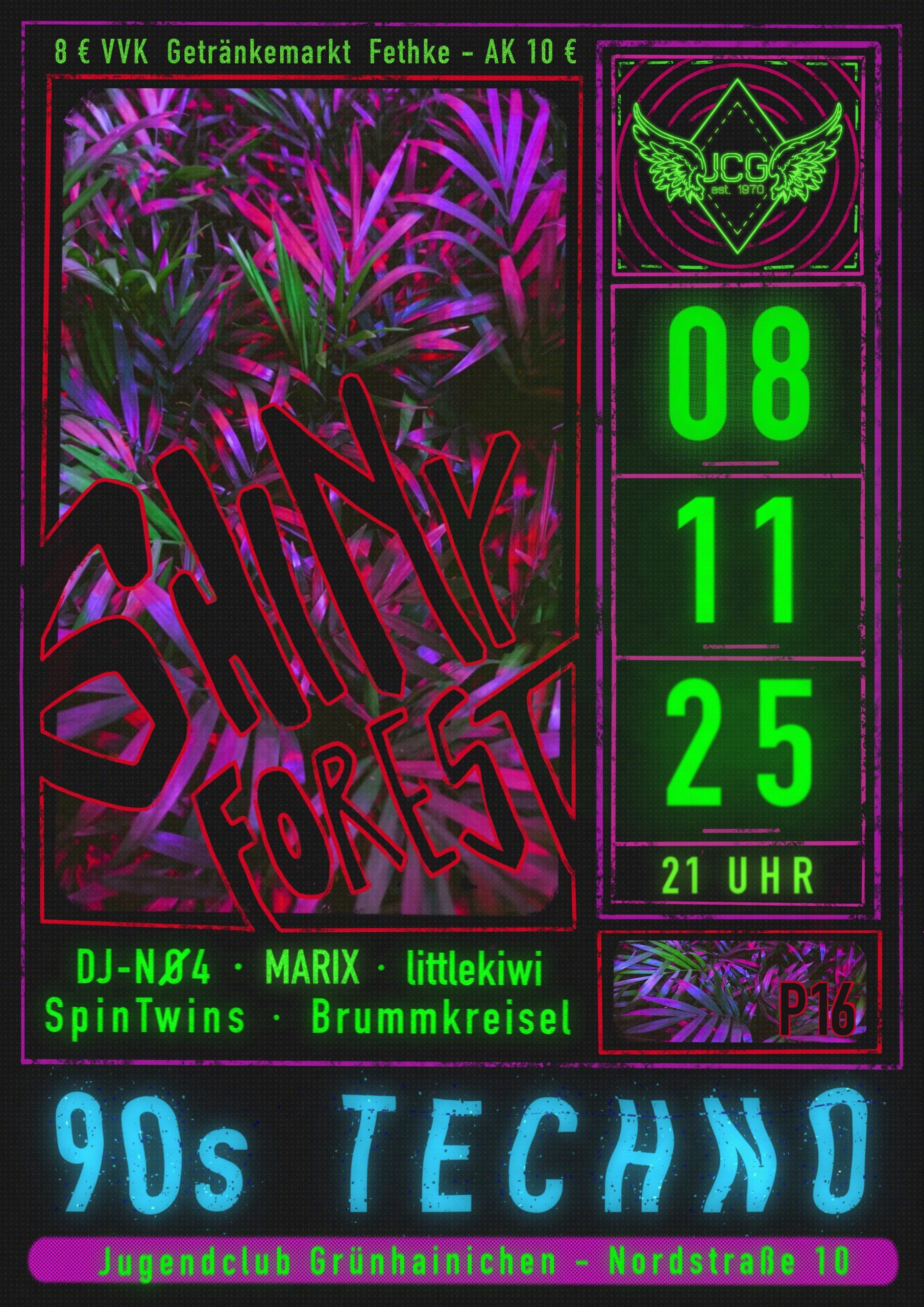 4. Auflage der 90´s Techno-Party im Jugendclub Grünhainichen am 8.11.2025