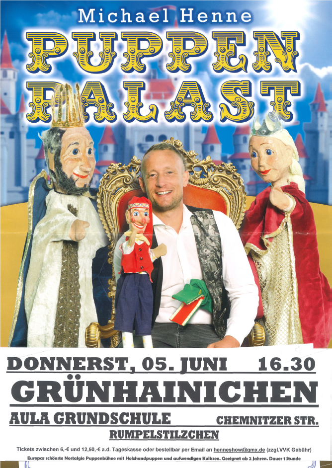 Puppentheater mit "Rumpelstilzchen" in Grünhainichen am 5. Juni 2025