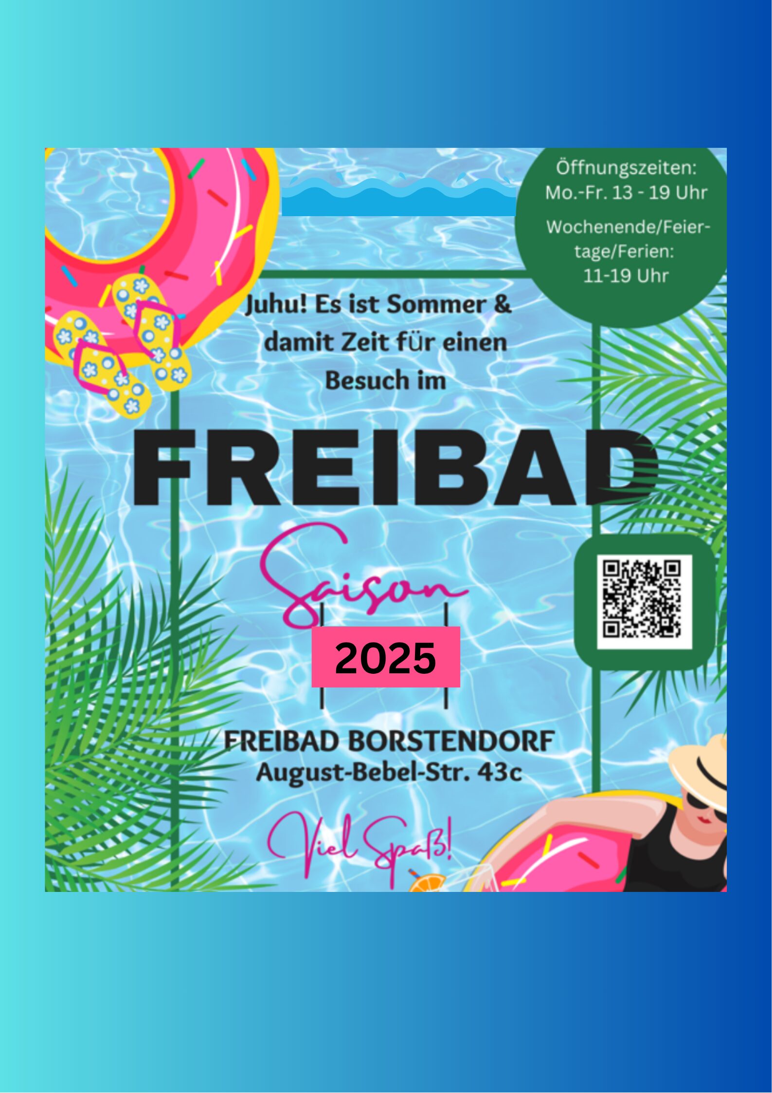 Das Freibad Borstendorf ist geöffnet!