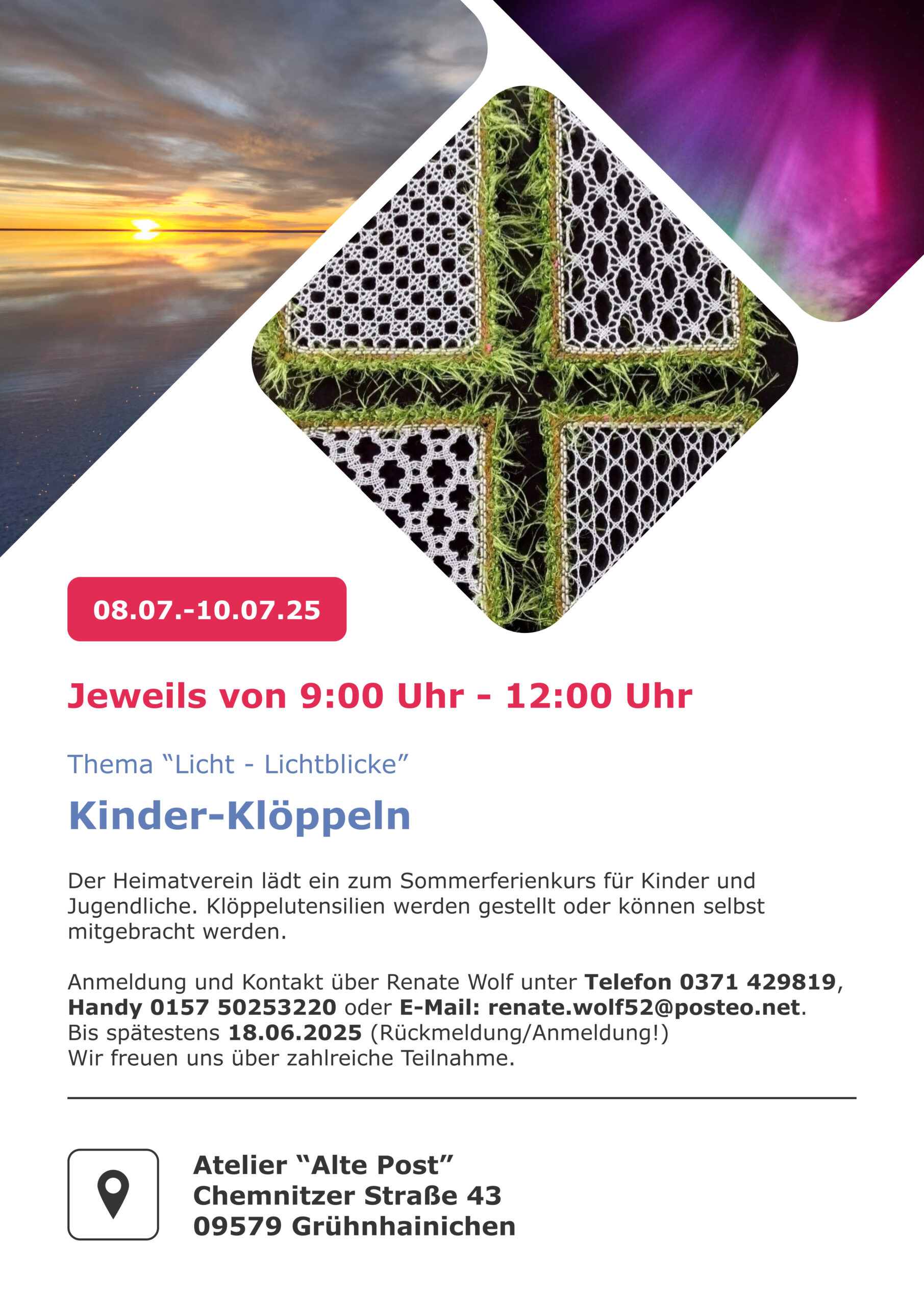 Kinder-Klöppeln - Sommerferienkurs