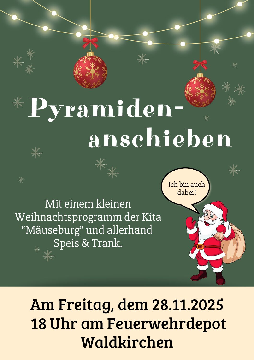 Pyramidenanschieben in Waldkirchen_am 28.11.25