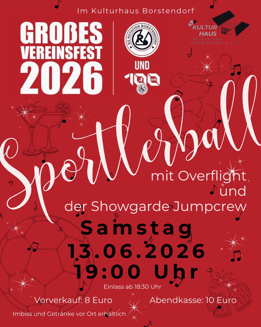 Sportlerball am 13.06.2026 im Kulturhaus Borstendorf