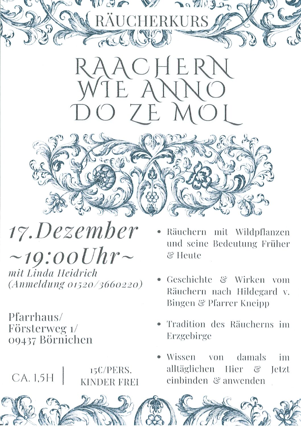 Räucherkurs in Börnichen am 17.12.2025