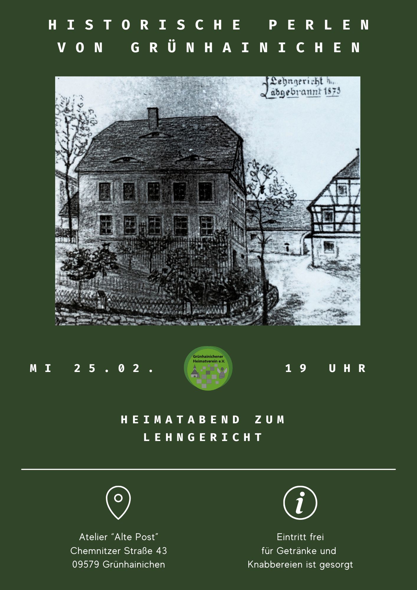 Historische Perlen von Grünhainichen  Heimatabend zum Lehngericht