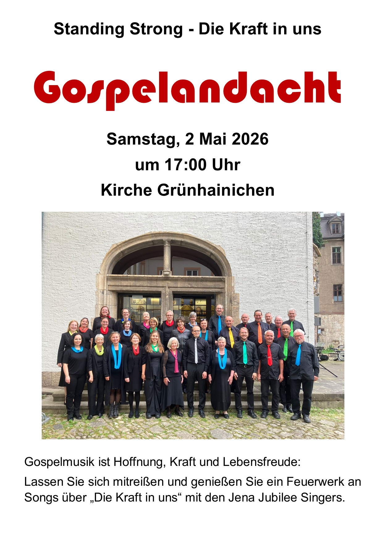 Gospelandacht mit den "Jena Jubilee Singers"