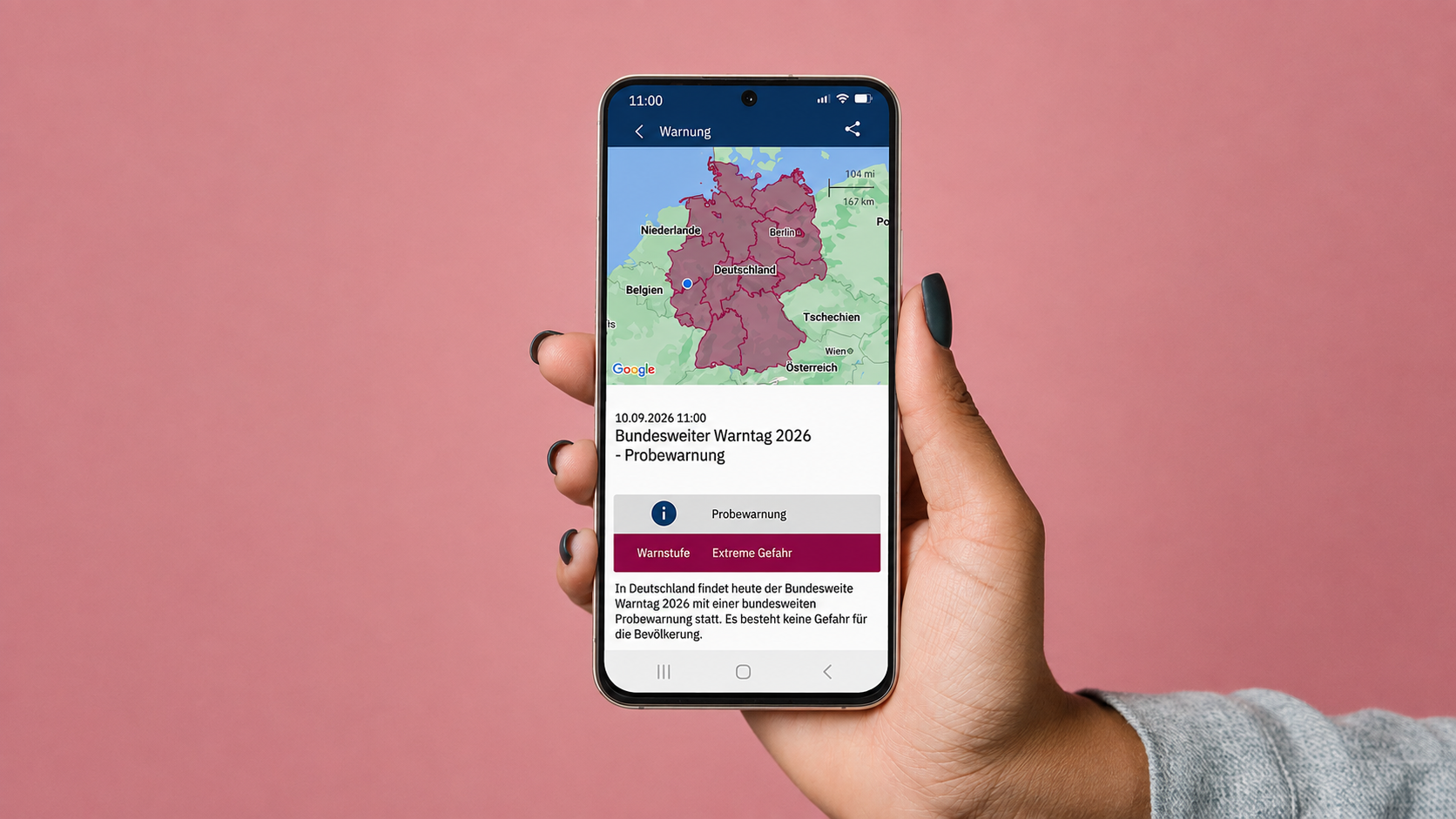 Bundesweiter Warntag am 10. September 2026, 11:00 Uhr