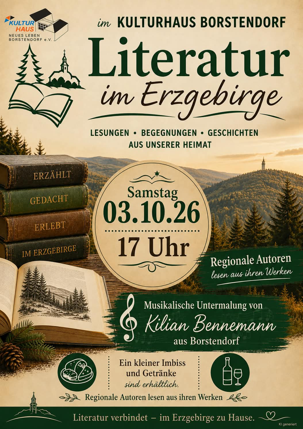 Plakat Literatur im Erzgebirge