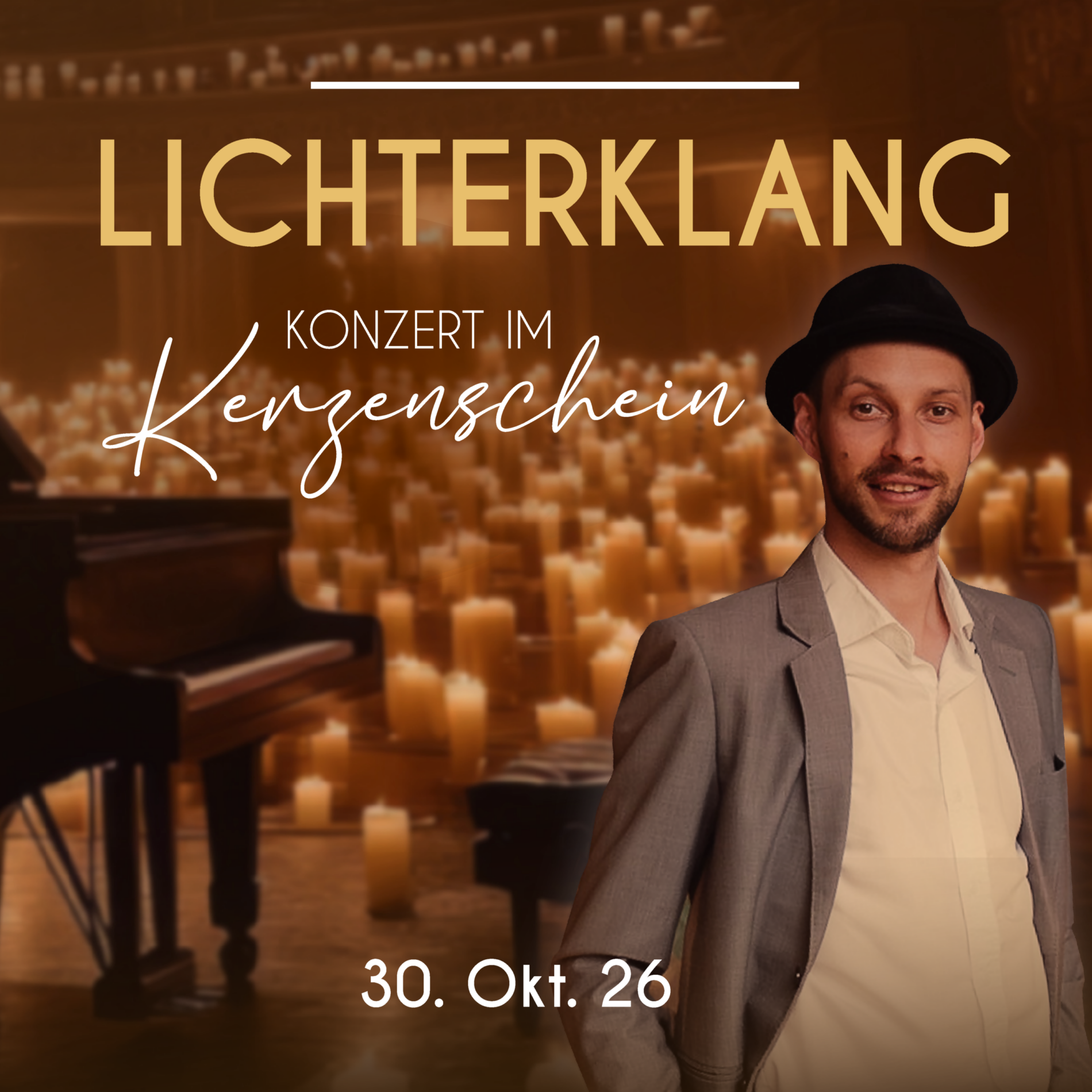 Plakat Lichterklang – Konzert im Kerzenschein