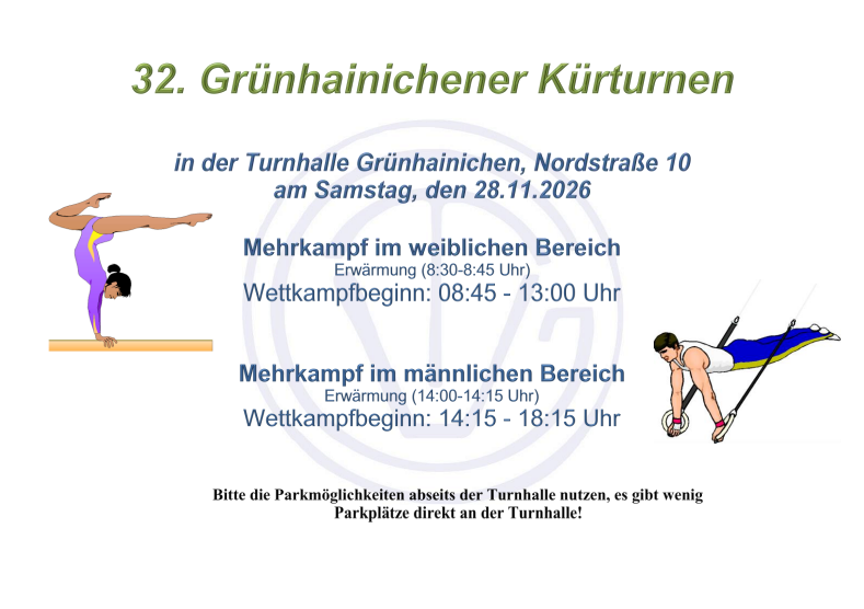 Plakat 32. Grünhainichener Kürturnen in Grünhainichen